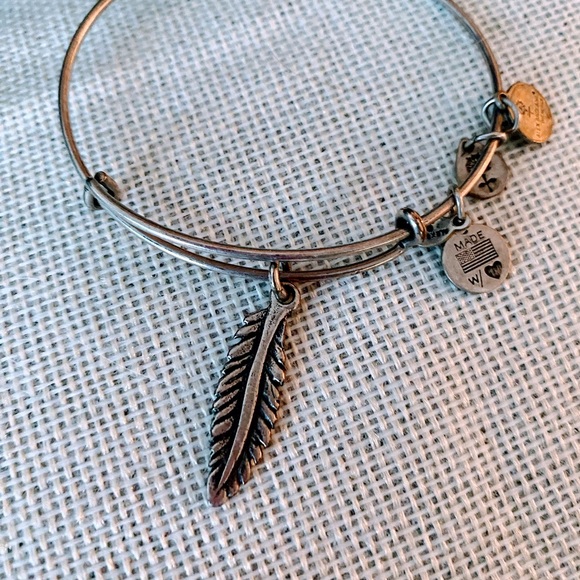 Alex and Ani feather adjustable bangle bracelet - Picture 2 of 4